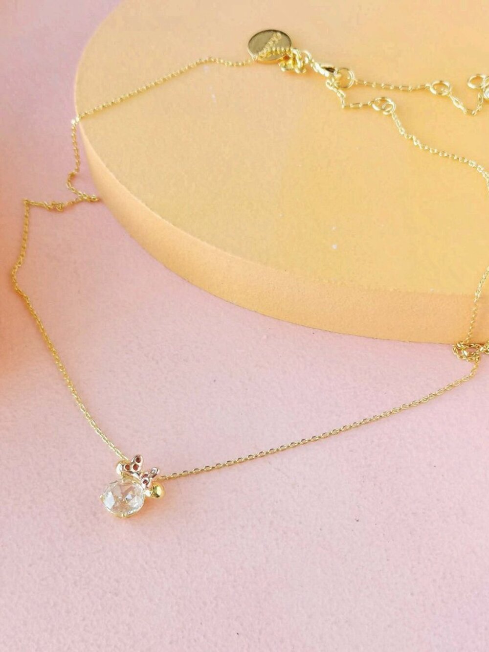 Kate Spade - Disney Minnie Clear Gold Necklace - NEW - Picture 2 of 3